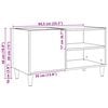 vidaXL ierakstu skapītis, koka krāsa, 84,5x38x48 cm, inženierijas koks
