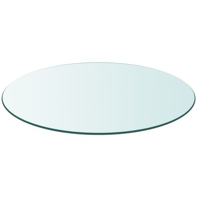 vidaXL galda virsma, 700 mm, apaļa, rūdīts stikls