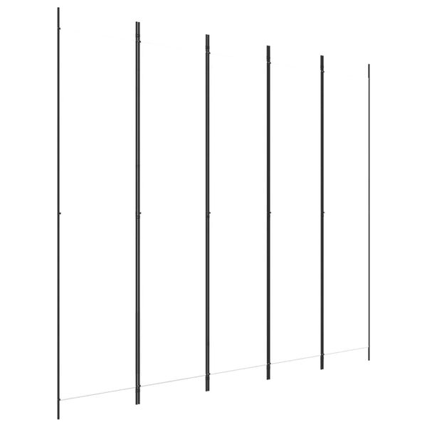 vidaXL 5-paneļu istabas aizslietnis, 250x220 cm, balts audums