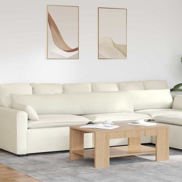 vidaXL Dīvāna spilveni 2 pcs Krēmkrāsa 200 x 40 cm Korduroja audums