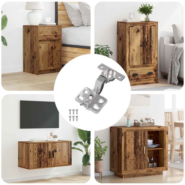 vidaXL Eņģe 12 pcs Niķelis 85 x 52,5 x 9,5 mm Dzelzs