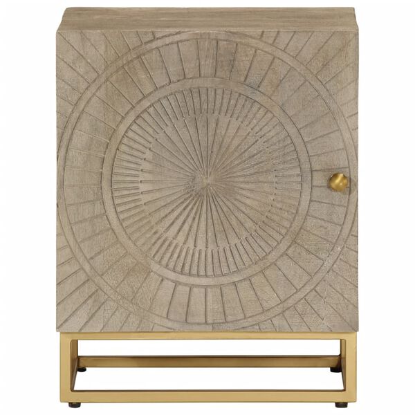 vidaXL naktsskapītis, 40x30x50 cm, mango masīvkoks, dzelzs