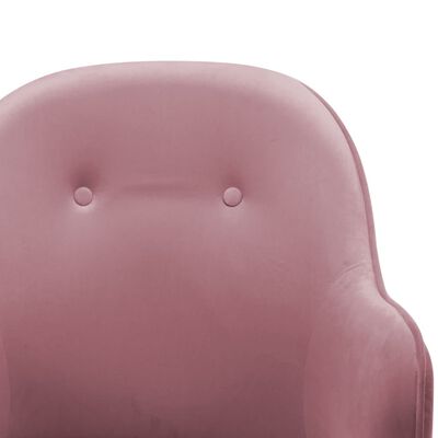vidaXL šūpuļkrēsls, rozā samts