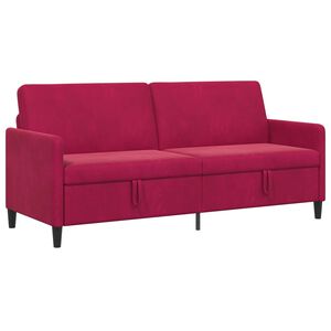 vidaXL Sofas ar uzglabā&scaron;anu 3-vietīgs Vīna sarkans 192 x 78 x 87 cm