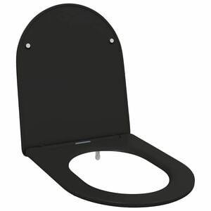 vidaXL Tualetes sēdeklis Melns 47 x 36 x 3,4 cm Duroplast