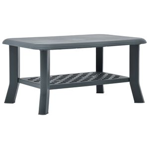vidaXL kafijas galdiņ&scaron;, zaļ&scaron;, 90x60x46 cm, plastmasa