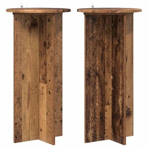 vidaXL Augu statīvs 2 gab. Vecs koks 40 x 40 x 80 cm Inženierijas koks