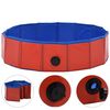 vidaXL suņu baseins, salokāms, sarkans, 80x20 cm, PVC