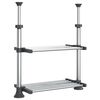 vidaXL virtuves plaukts, 50x25x(50-70) cm, alumīnijs