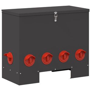 vidaXL Vistas barotava Melna 60,5 x 29 x 51 cm Auksti velmēts tērauds