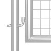 vidaXL dārza vārti, sudraba krāsā, 400x125 cm, cinkots tērauds
