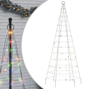 vidaXL LED Ziemassvētku eglīte 200 LED Krāsains 180 cm