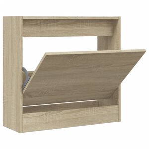 vidaXL apavu skapītis, ozolkoka krāsa, 60x21x57 cm, inženierijas koks