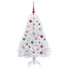 vidaXL Mākslīgā Saliekamā Ziemassvētku Egle su 150 LED Balts 120 cm