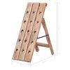 vidaXL vīna pudeļu statīvs 15 pudelēm, 26x50x70 cm, masīvs sarkankoks