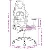 vidaXL masāžas datorspēļu krēsls, melna un balta mākslīgā āda