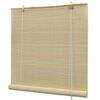vidaXL ruļļu žalūzija, dabīgas krāsas bambuss, 120x220 cm