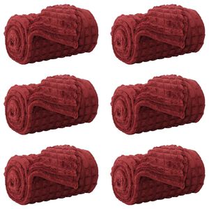 vidaXL Pledu segas 6 gab. Bordo sarkans 270 x 240 cm 10.04 kg Flīss
