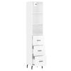 vidaXL augstais skapītis, balts, 34,5x34x180 cm, inženierijas koks