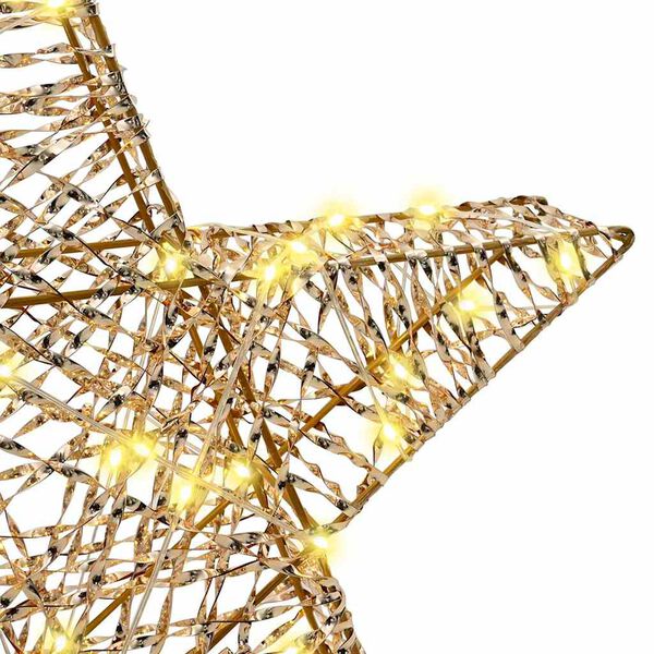 vidaXL 3D zvaigzne su 50 LED Silti balta 55 x 52.5 x 9 cm PET