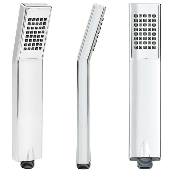 vidaXL rokas du&scaron;as galva, hromēta