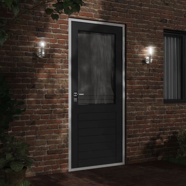 vidaXL āra sienas lampas ar sensoru, 2 gab., nerūsējo&scaron;s tērauds