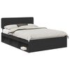 vidaXL Gultas rāmis Melna 160 x 200 cm Ciets priedes koks