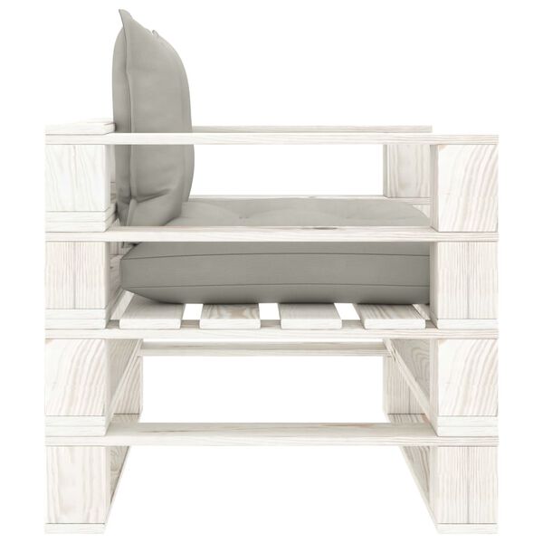 vidaXL 6-daļīgs dārza mēbeļu komplekts, pelēkbrūni matrači, koks