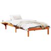 vidaXL Gultas rāmis Vaks brūns 90 x 190 cm Ciets priedes koks