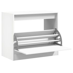 vidaXL apavu plaukts, 80x42x69 cm, inženierijas koks, balts
