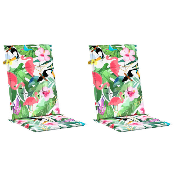 vidaXL dārza krēslu spilveni, 2 gab., krāsaini, 120x50x3 cm, audums