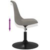 vidaXL grozāmi virtuves krēsli, 4 gab., gaiši pelēks samts