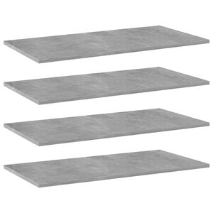 vidaXL plauktu dēļi, 4 gab., betonpelēki 80x40x1,5cm inženierijas koks