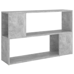 vidaXL grāmatu plaukts, 100x24x63 cm, inženierijas koks, betona pelēks