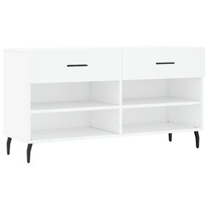 vidaXL apavu skapītis, balts, 102x35x55 cm, inženierijas koks