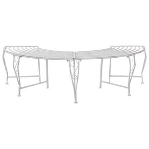 vidaXL Koku sols 4 -vietīgs 160 x 80 x 44 cm steel Antīka balta