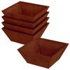 vidaXL Dārza stādītājs 5 pcs Rūsa 40 x 40 x 15 cm Novecināts tērauds