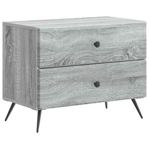vidaXL Nakts skapītis Pelēks Sonoma ozols 62 x 34,5 x 47,5 cm