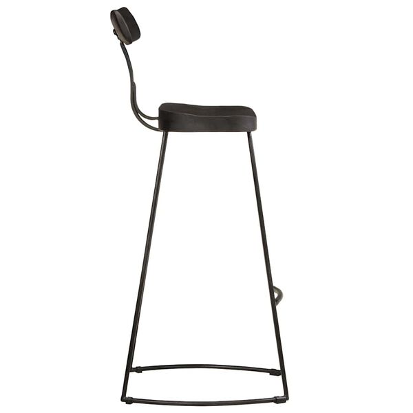 vidaXL Bāra krēsli 2 gab Melni 49x43x103 cm Masīvkoka Mango