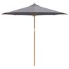 vidaXL Dārza parasols Tum&scaron;i pelēks &Oslash; 270 x 260 cm Bambuss