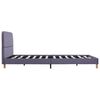 vidaXL gultas rāmis bez matrača, gaiši pelēks, audums, 135x190 cm