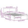 vidaXL Gultas rāmis Dabiska 120 x 190 cm Ciets priedes koks