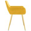 vidaXL virtuves krēsli, 4 gab., dzeltens samts