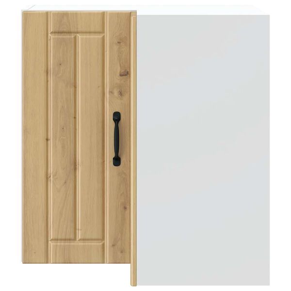 vidaXL virtuves sienas stūra skapis "Lucca" spīdīgi balta