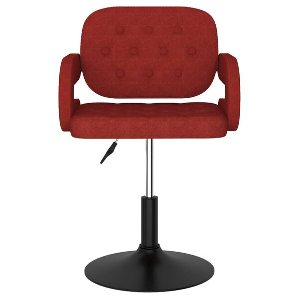 vidaXL grozāmi virtuves krēsli, 4 gab., vīnsarkans audums