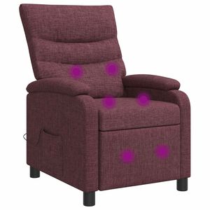 vidaXL Masāžas atzveltnes krēsls Violeta Audums