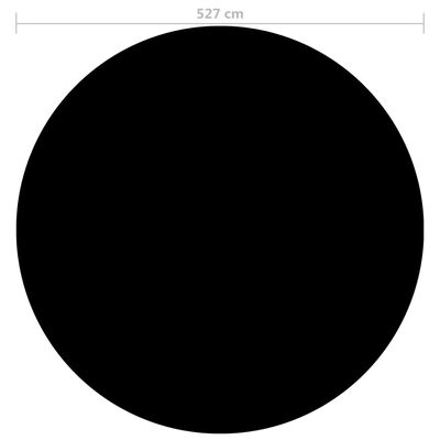 vidaXL baseina pārklājs, 527 cm, PE, melns
