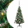 vidaXL Mākslīgais LED Ziemassvētku eglīte Zaļa 120 cm PVC un metāls