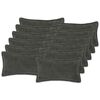 vidaXL Spilvenu pārvalks 12 gab. HOUTEN Tum&scaron;i pelēka 40 x 80 cm Boucl&eacute;
