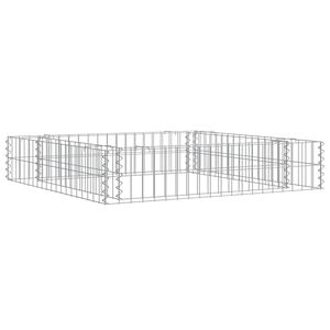 vidaXL gabions, augstā puķu kaste, cinkots tērauds, 100x100x20 cm
